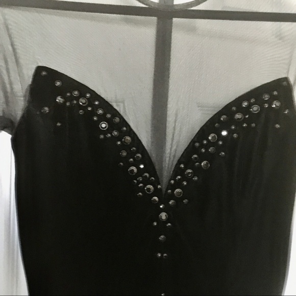 Like new Ann Lawrence blk velvet dress sz 10 Ballroom Gance - Picture 3 of 5